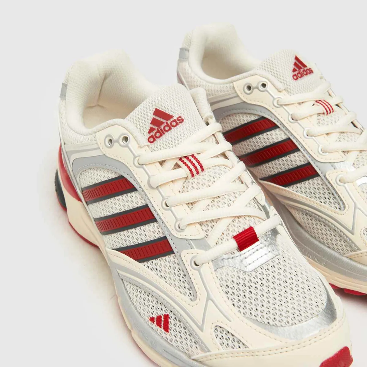 Adidas Spiritain 2000 Trainers in White & Red