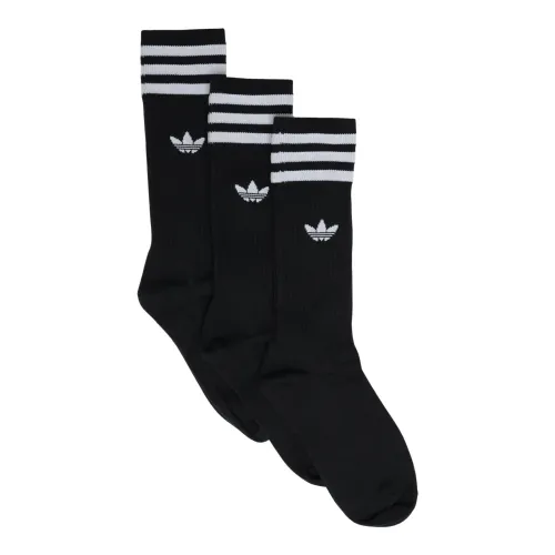 Adidas , Sports Socks with Trefoil Design ,Black unisex, Sizes:
