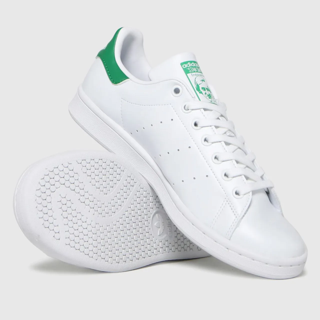 Adidas Stan Smith Primegreen Trainers In White & Green