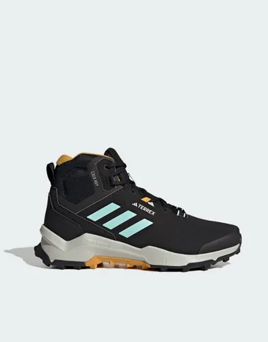 adidas terrex ax4 mid beta hiking boot in black and aqua