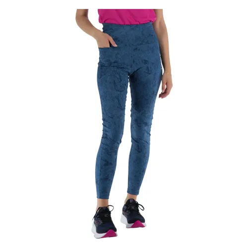 Adidas , Terrex Multi Allover Print Leggings ,Blue female, Sizes: