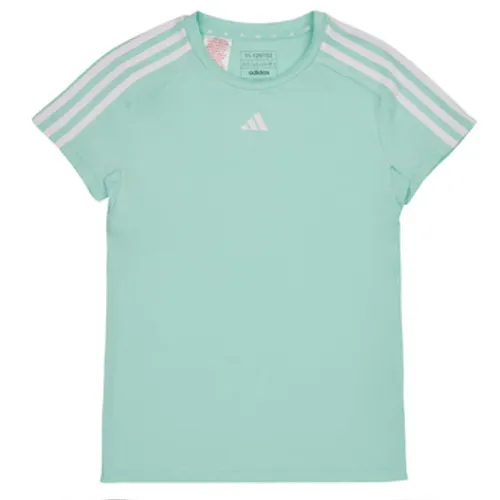 adidas  TR-ES 3S T  girls's Children's T shirt in Blue