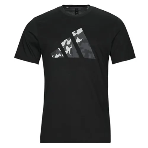 adidas  TR-ES+ BL LOG T  men's T shirt in Black