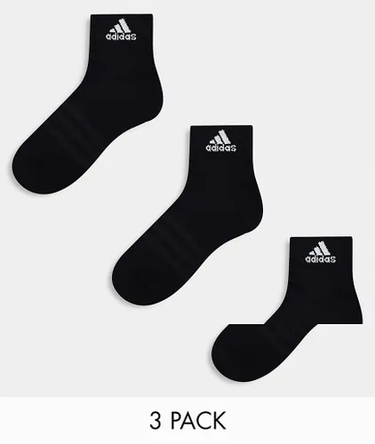 adidas Training 3 pack ankle socks in black