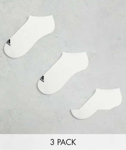 adidas Training 3 pack trainer socks in white