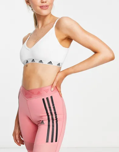 adidas Training Everyday cotton low support sports bra in white