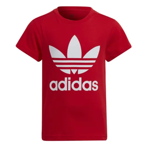 adidas  TREFOIL TEE  boys's Children's T shirt in Red