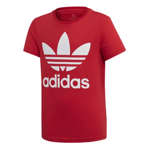 adidas  TREFOIL TEE  boys's Children's T shirt in Red