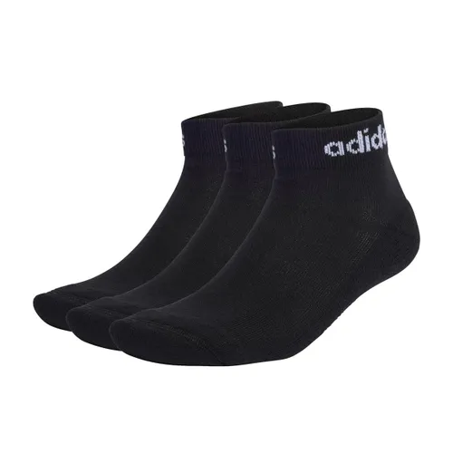 adidas Unisex Linear Cushioned 3 Pairs Ankle Socks