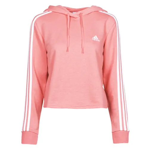 adidas  W 3S FT CRO HD  women's Sweatshirt in Pink