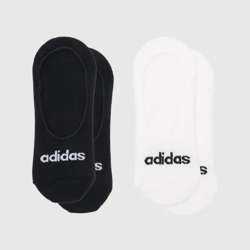 Adidas White & Black Ballerina Socks 2 Pack
