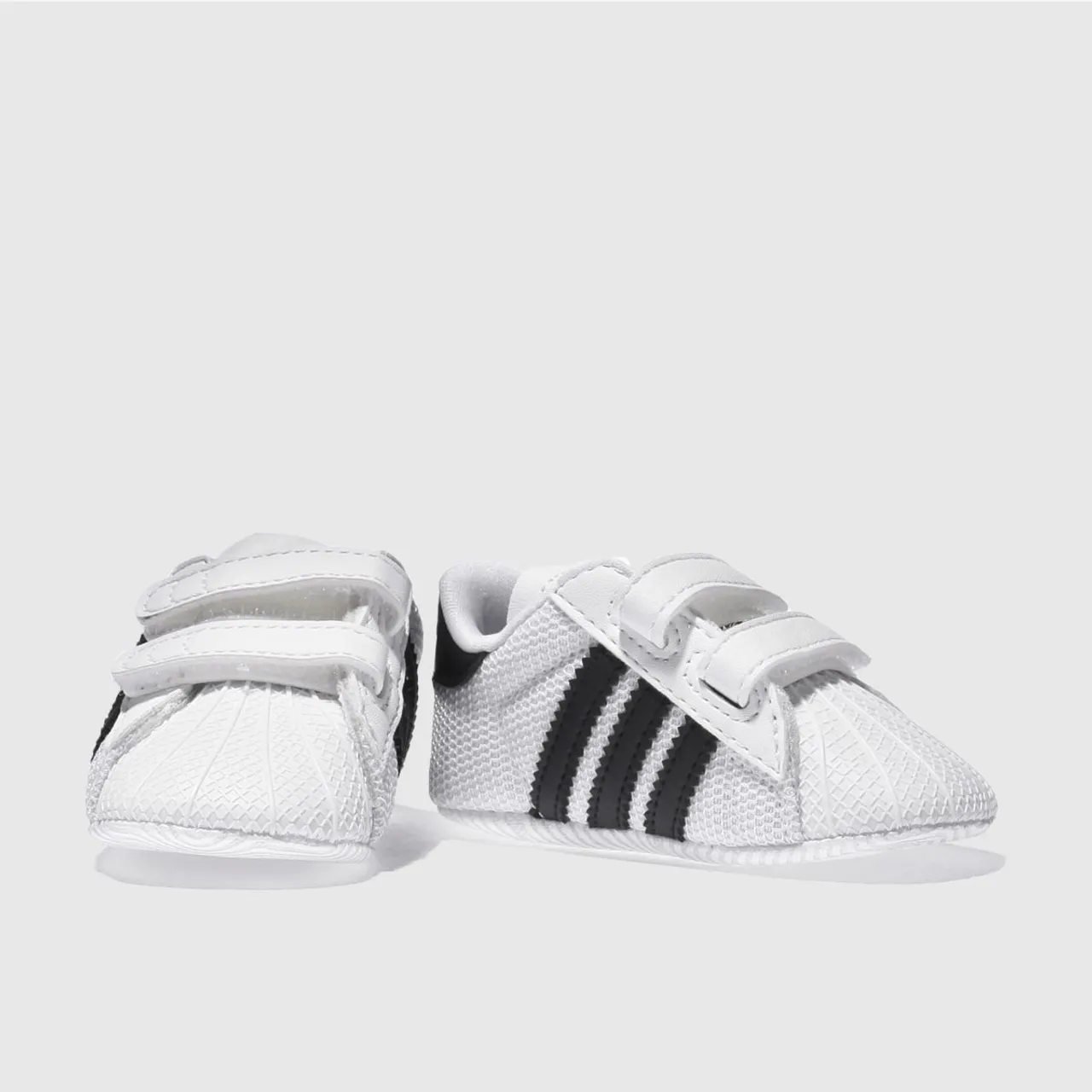 Adidas White & Black Superstar Mesh Baby Trainers