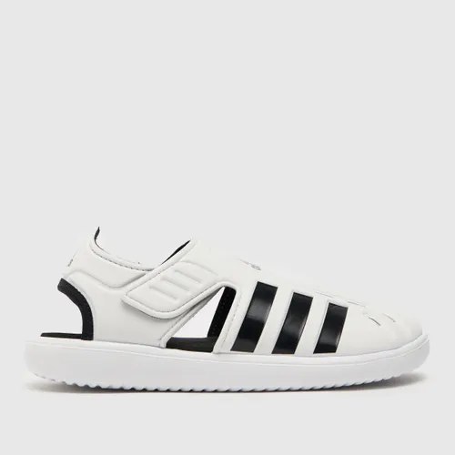 Adidas White & Black Water Sandal Junior Sandals