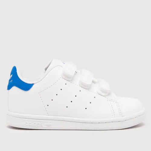 Adidas White & Blue Stan Smith v Boys Toddler Trainers