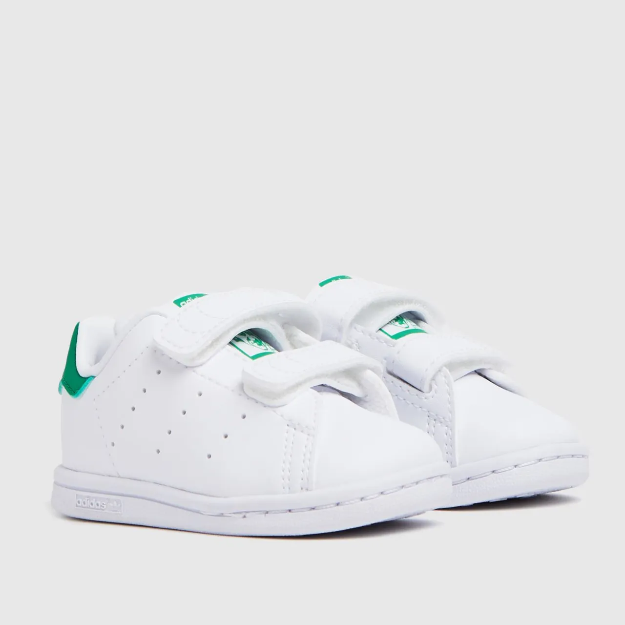 Adidas White & Green Stan Smith 2v Toddler Trainers