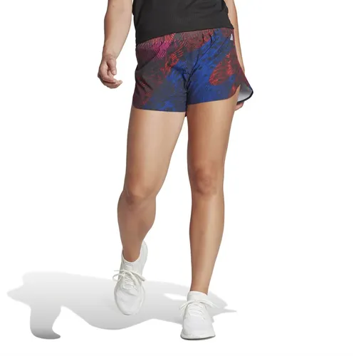 adidas Womens Adizero Graphic Split Shorts Black/Lucid Fuchsia