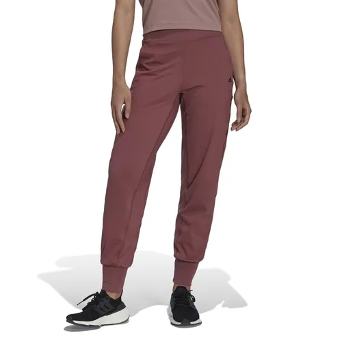 adidas Womens Authentic Balance Aeroready Yoga Sweat Pants Quick Crimson