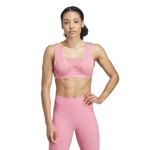 adidas Womens Collective Power Tlrd Impact Luxe Aeroready High Support Sports Bra Pink Fusion
