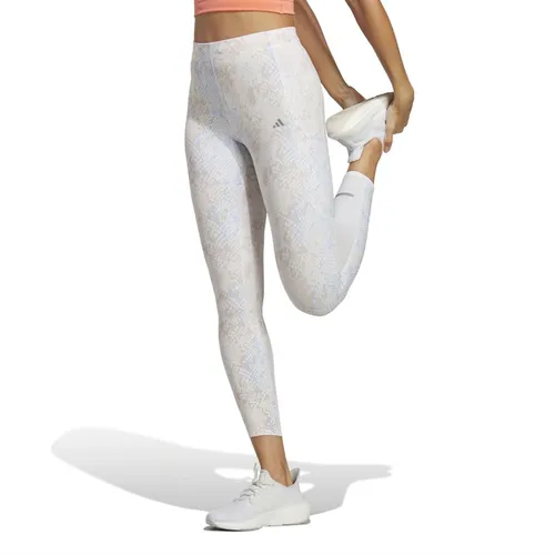 adidas Womens Fastimpact Seasonal Heat.Rdy 7/8 Tight Leggings White/Aluminum/Blue Dawn