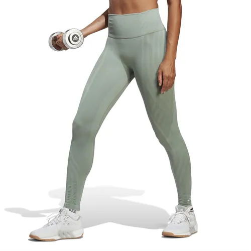 adidas Womens Formotion Sculpted 7/8 Tight Leggings Silver Green