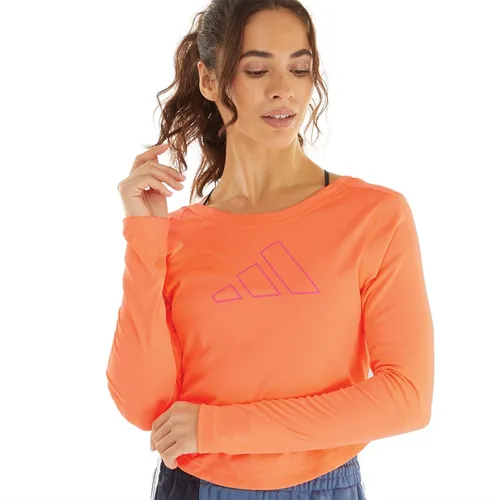 adidas Womens Hyperbright Long Sleeve Top Beaming Orange