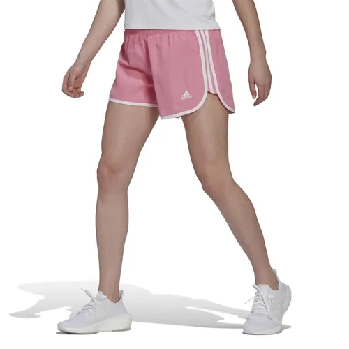 adidas Womens Marathon 20 Aeroready Shorts Bliss Pink/White