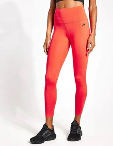 Adidas Womens Optime Power High Waisted 7/8 Leggings - Bright Red, Bright Red