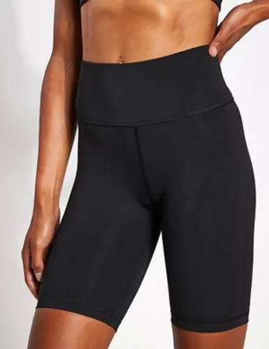 Adidas Womens Optime Training High Waisted Gym Shorts - Black, Black
