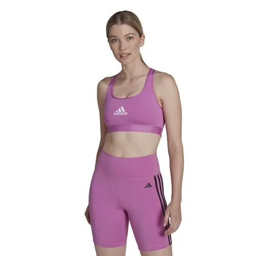 adidas Womens Powerreact Aeroready Medium Support Sports Bra Pulse Lilac