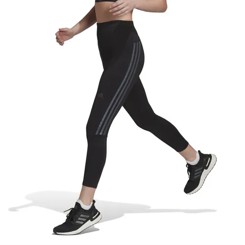 adidas Womens Run Icons Aeroready 3-Stripes 7/8 Tight Leggings Black