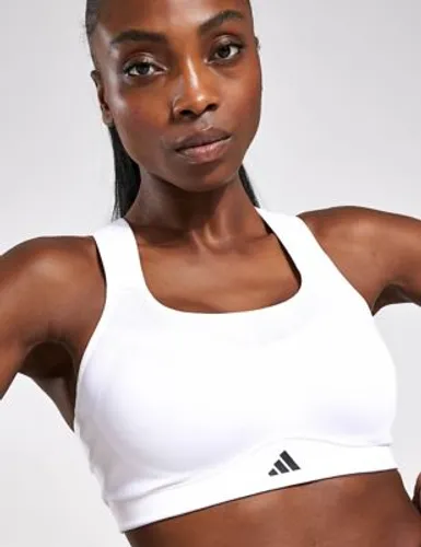 Adidas Womens TLRD Impact Training High Support Sports Bra - XSC/D - White, White