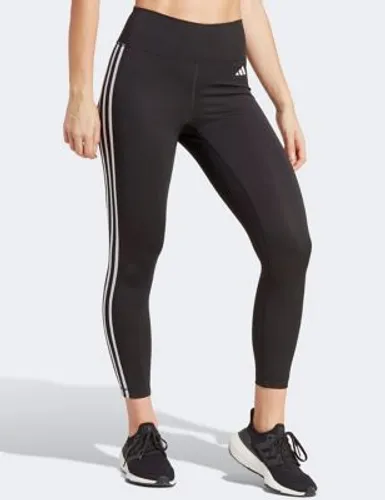 Adidas Womens Train Essentials 3 Stripes 7/8 Gym Leggings - Black, Black