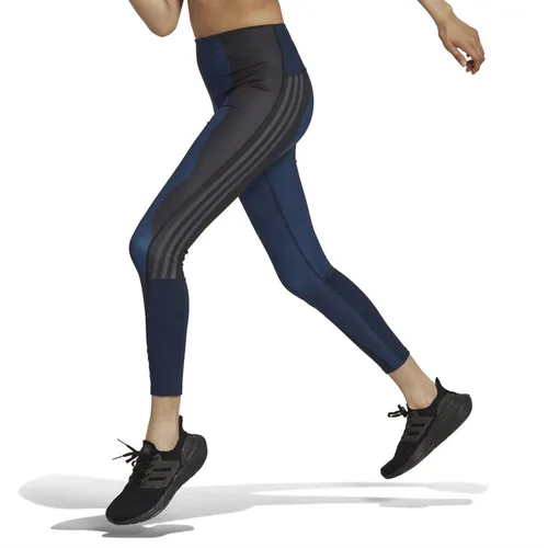 adidas Womens X Marimekko Run Icons Aeroready 3-Stripes 7/8 Tight Leggings Collegiate Navy