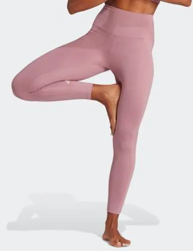 Adidas Womens Yoga Essentials High Waisted Leggings - Pink, Pink