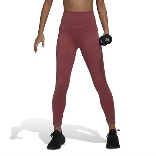 adidas Womens Yoga Studio Aeroready 7/8 Tight Leggings Wonder Red