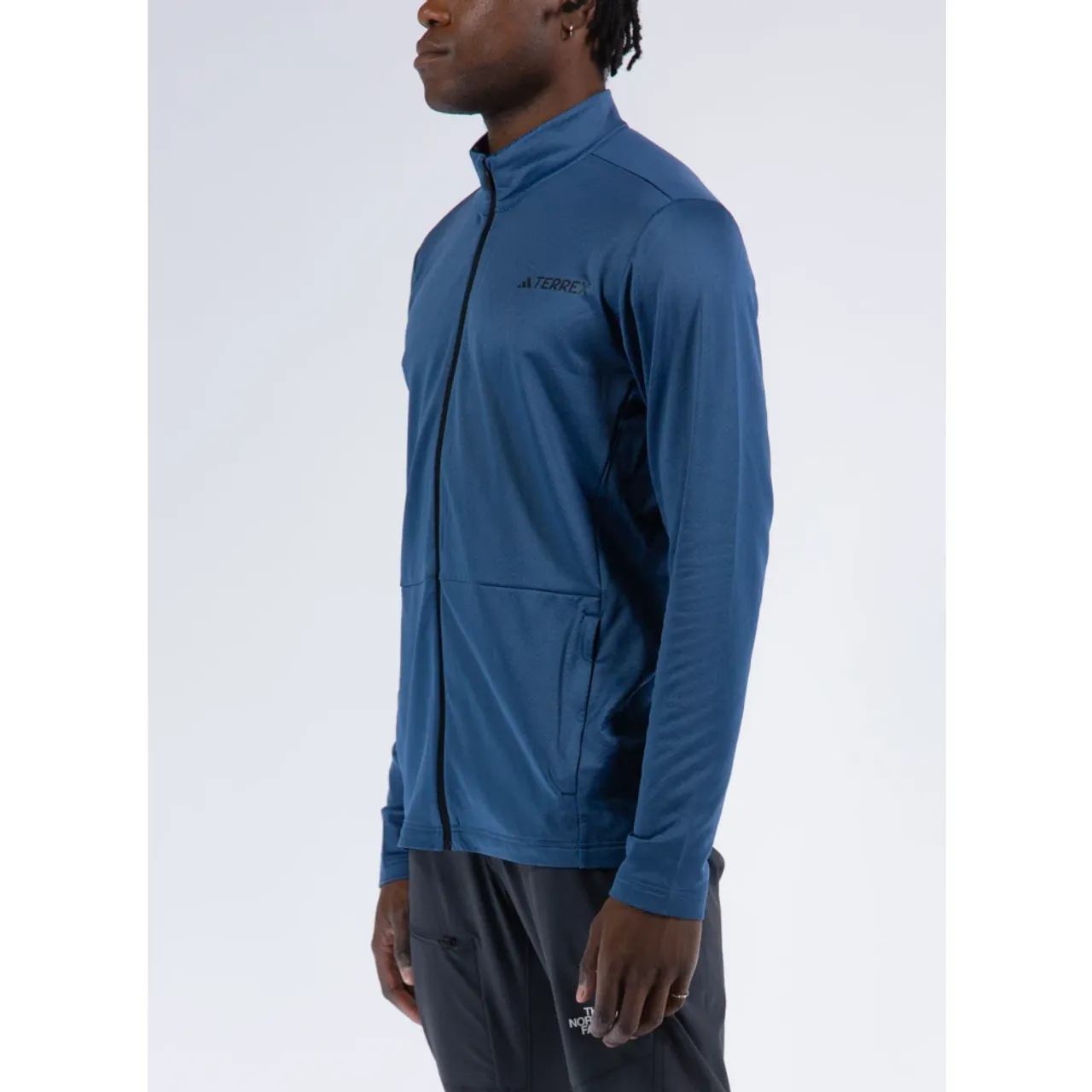 Adidas , Zip-Through Hoodie for Outdoor Adventures ,Blue male, Sizes: