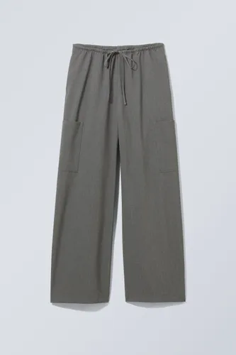Adisa Suiting Cargo Trousers - Grey