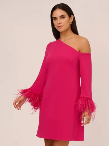 Adrianna Papell Aidan by Adrianna Papell Knit Crepe Cocktail Dress - Bright Rose - Female