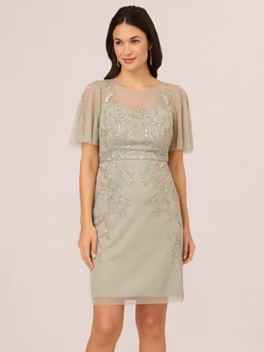 Adrianna Papell Papell Studio Beaded Cocktail Dress, Frosted Sage - Frosted Sage - Female