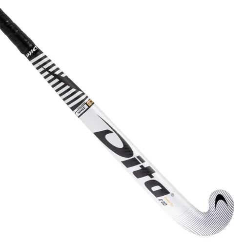 Adult Intermediate 60% Carbon Mid Bow Field Hockey Stick Compotecc60 - White/black