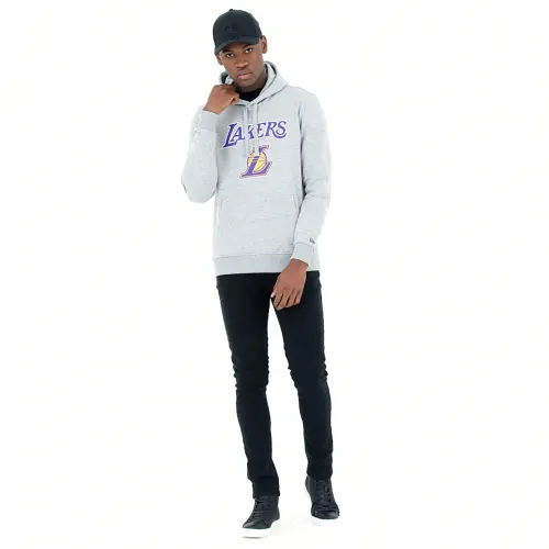 Adult Nba Basketball Hoodie - Los Angeles Lakers Grey