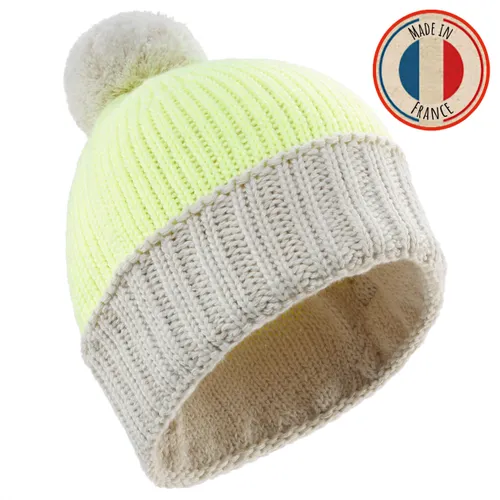 Adult Ski Hat Grand Nord Made In France Beige Yellow