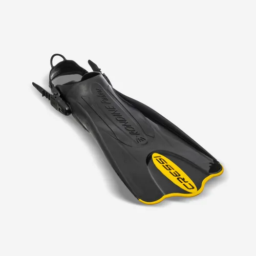 Adult Snorkelling Fins Palau Saf - Black And Yellow