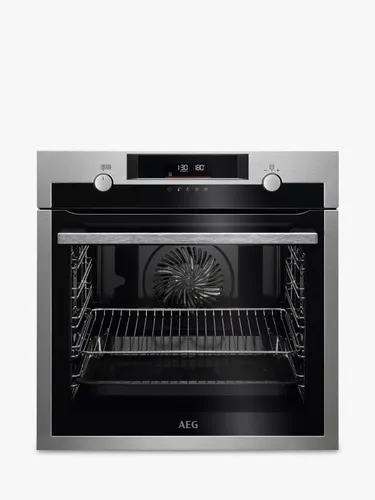AEG 6000 BPS555060M Built-In Electric Self Cleaning Single Oven with Steam Function, Stainless Steel - Stainless Steel - Unisex