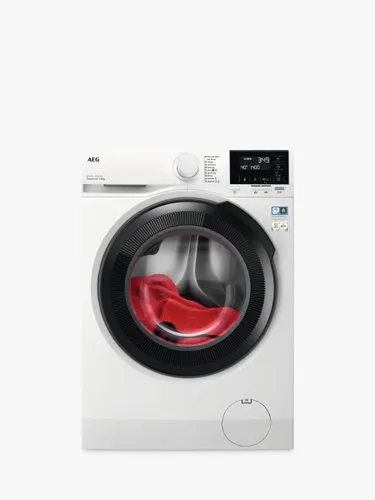 AEG 6000 LFR61144B Freestanding Washing Machine, 10kg Load, 1400rpm Spin, White - White - Unisex