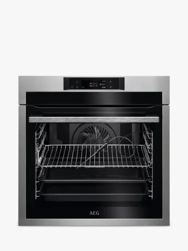 AEG 8000 BPE742380M Built-In Electric Self Cleaning Single Oven, Stainless Steel - Stainless Steel - Unisex