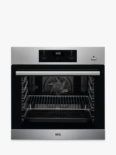 AEG BES355010M Built In Electric Single Oven with Steam Function, Stainless Steel - Stainless Steel - Unisex