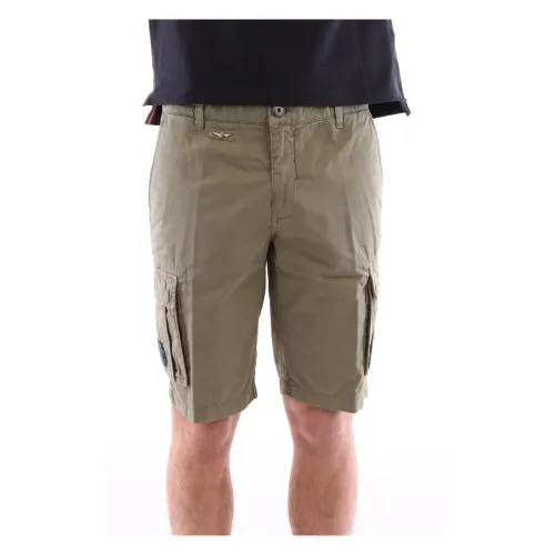 Aeronautica Militare , Be066Ct1122 bermuda shorts ,Green male, Sizes:
