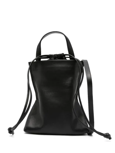 Aesther Ekme mini Crushed Can leather bucket bag - Black