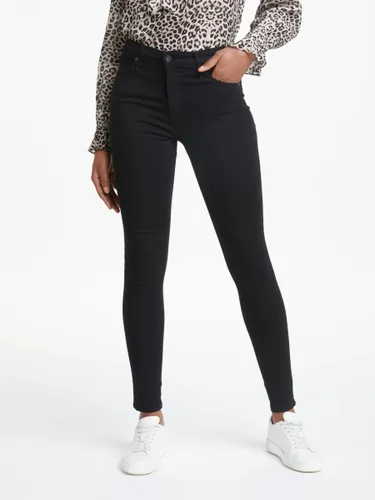 AG The Farrah High Rise Skinny Jeans, Super Black - Super Black - Female